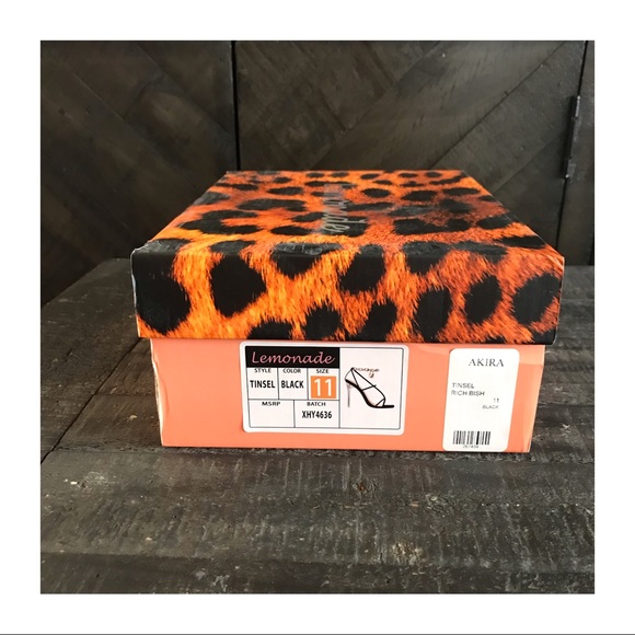 AKIRA Strappy Sandal Heels W/ Anklet Square Toe Sexy Shoes - Picture 2 of 6